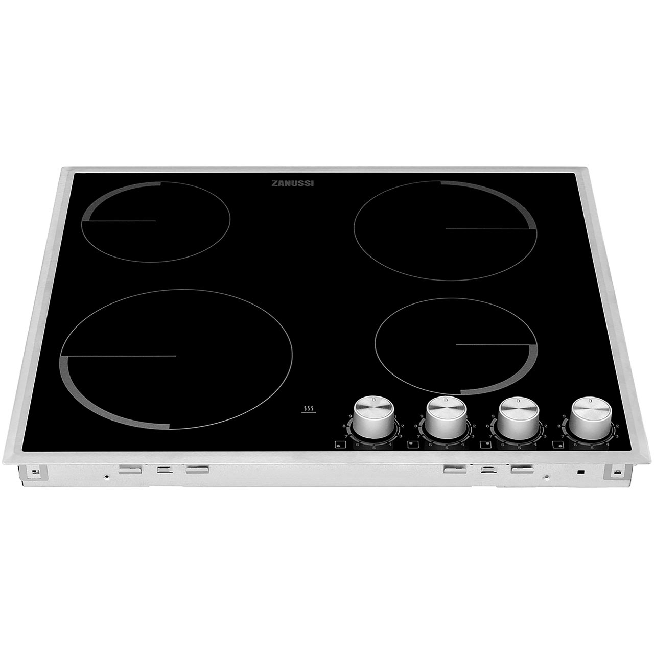 60cm Four Zone Ceramic Hob With Stainless Steel Frame | ZV694MK