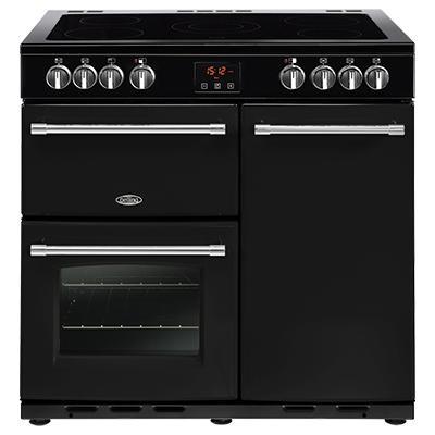 90cm Farmhouse Electric Range Cooker | Black | FH90EBK