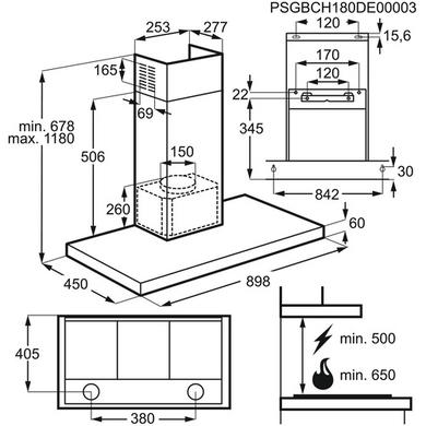 90cm Chimney Cooker Hood | Stainless Steel | ZHB92670XA