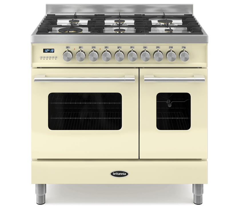 90cm Range Cooker, TWIN DELPHI, 6 Burners | Cream | RC-9TG-DE-CR