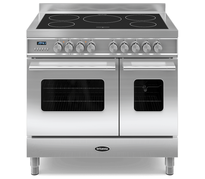 90cm Range Cooker, TWIN DELPHI, 5 Induction Zones | Stainless Steel | RC-9TI-DE-SS