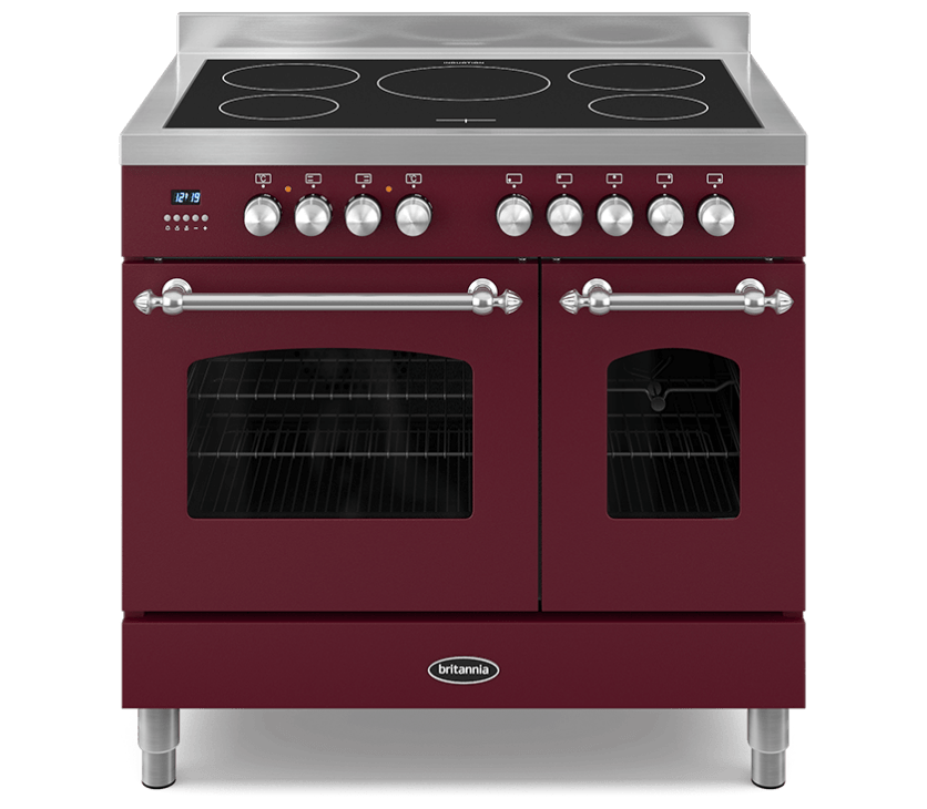 90cm Range Cooker, TWIN FLEET, 5 Induction Zones | Red | RC-9TI-FL-RED