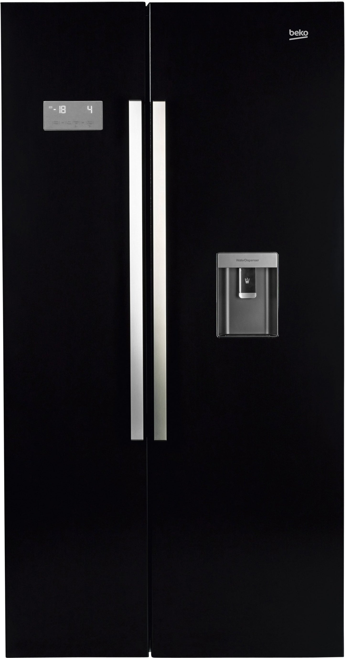 American Style Fridge Freezer with Water Dispenser, 179cm (H) in Black | ASD241B