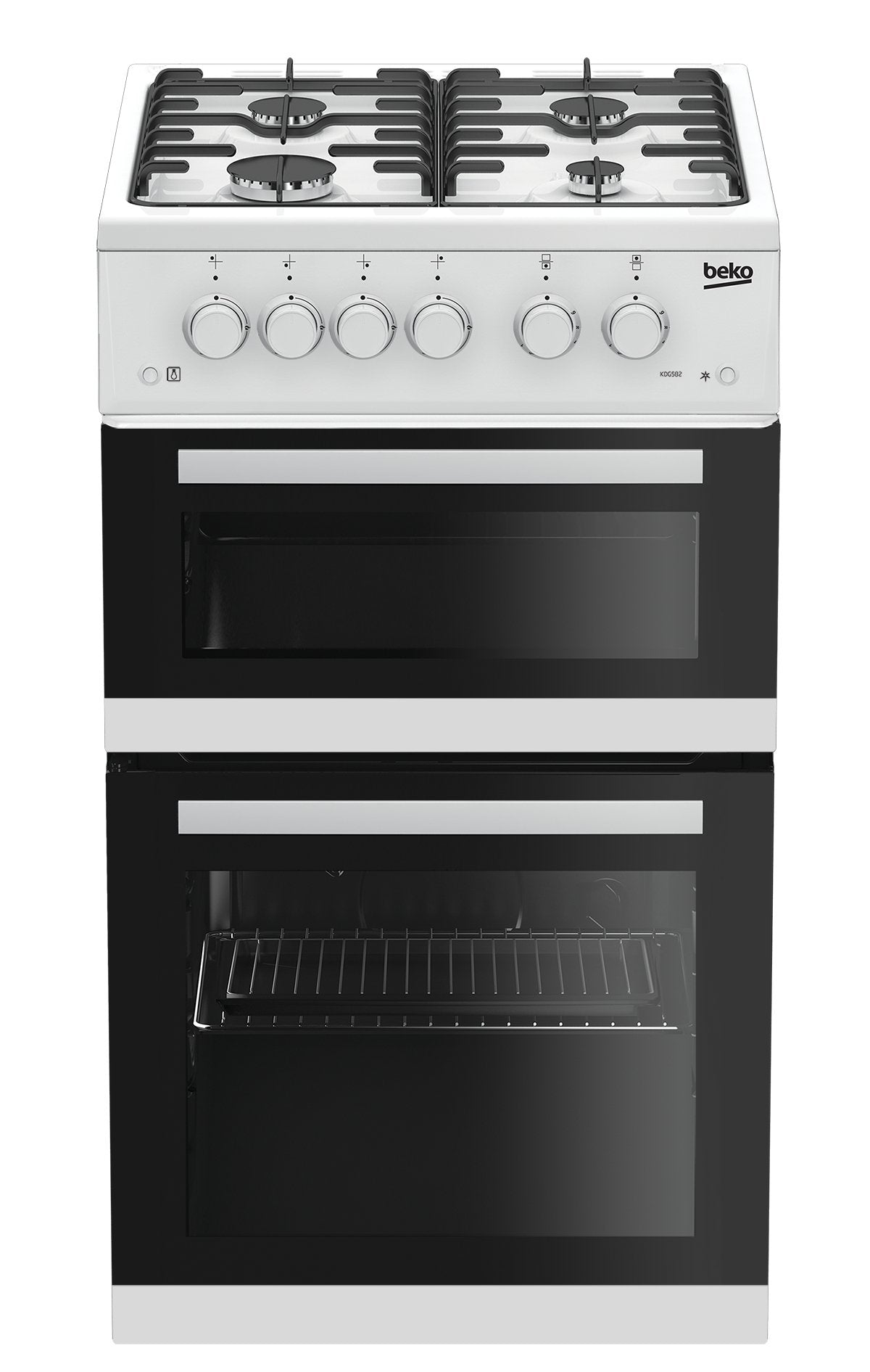 50cm Twin Cavity NAT Gas Cooker | White | KDG582W
