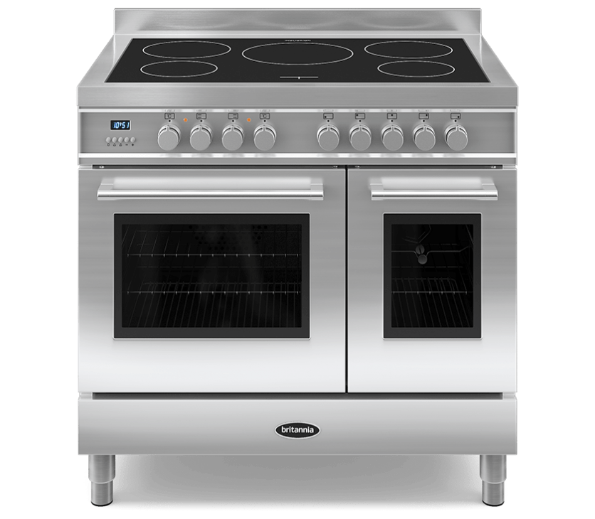 90cm Range Cooker, TWIN Q LINE, 5 Induction Zones | Stainless Steel | RC-9TI-QL-SS