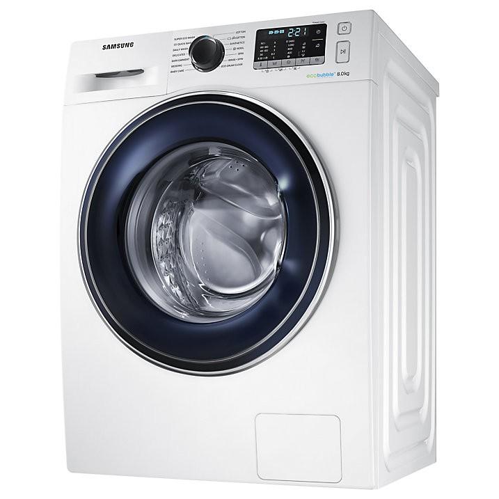 Ecobubble Smart Washing Machine, 8kg, 1400rpm | White | WW80J5555FW