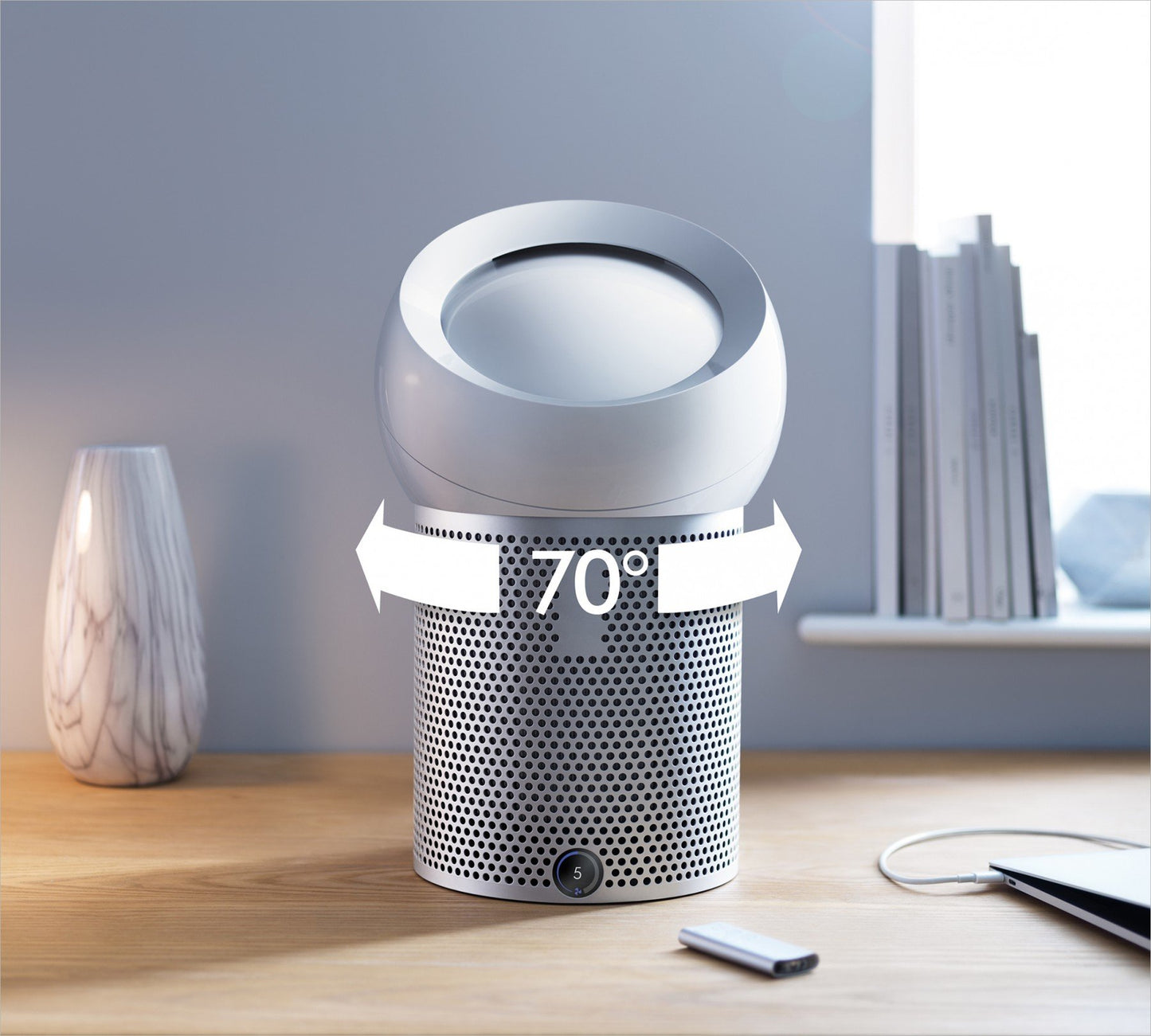 fingertips dyson core flow™ technology smooth 70˚ oscillation sleep 'Pure Cool Me' Personal Purifier Fan | 275898-01