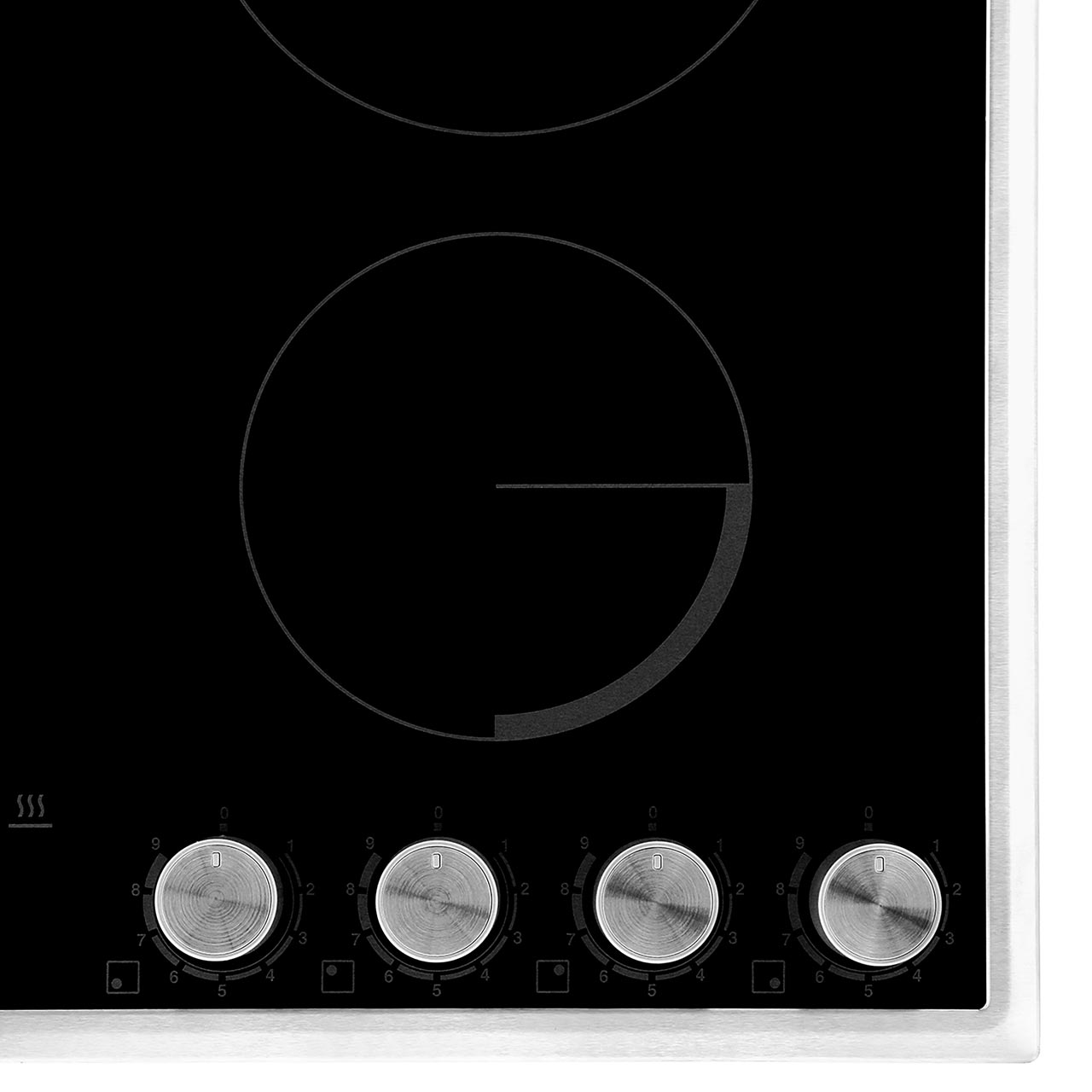 60cm Four Zone Ceramic Hob With Stainless Steel Frame | ZV694MK