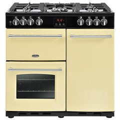 90cm Farmhouse Dual Fuel Range Cooker | Cream | FH90DFTCRM