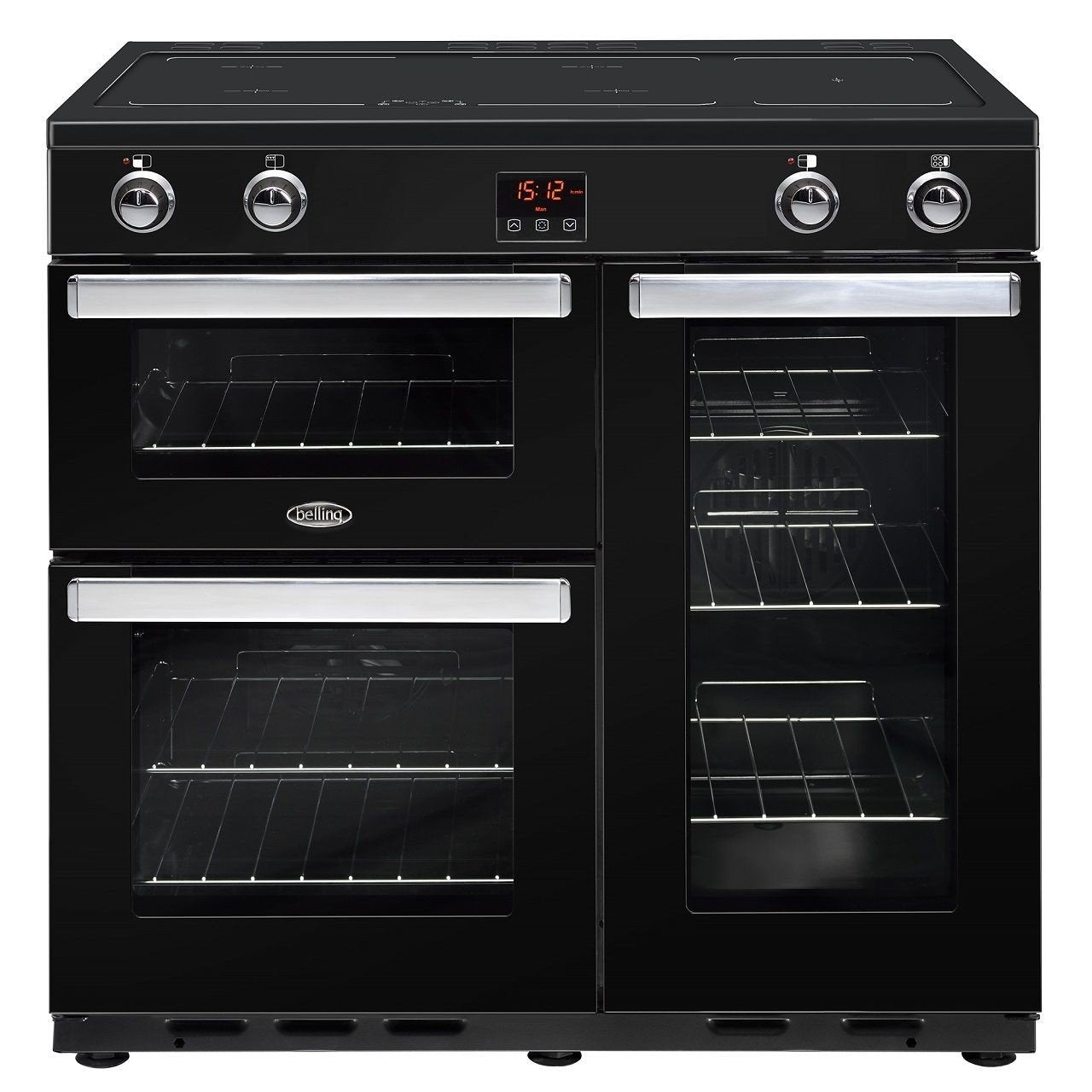 90cm Induction 'Cookcentre Range' | Black | 90EiBLK