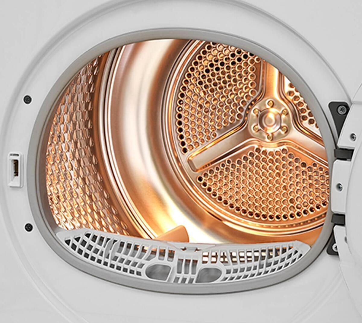 8KG Condenser Tumble Dryer in White | DTLCE80121W (Glass Door)