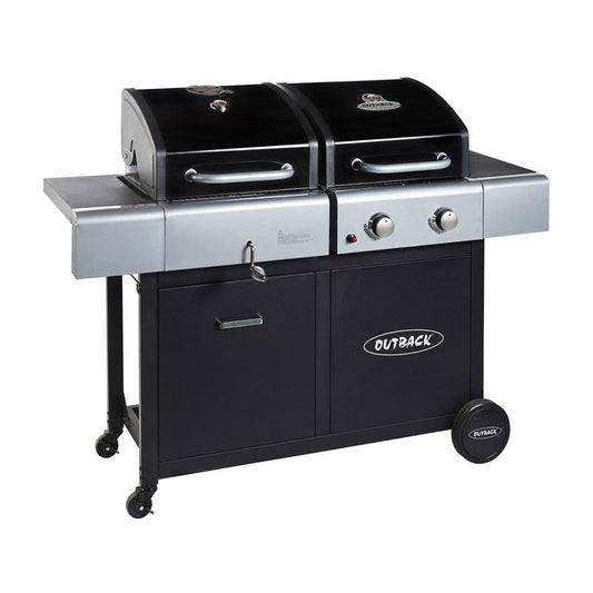 Dual Fuel 2 Burner Combi Charcoal/Gas BBQ | OUT370705