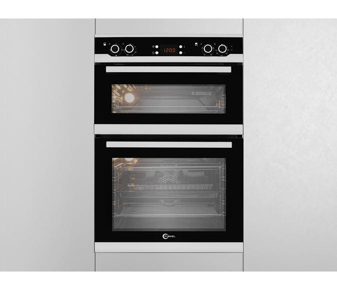 90cm Built-In Fan Double Oven in Stainless Steel | FLV92FX