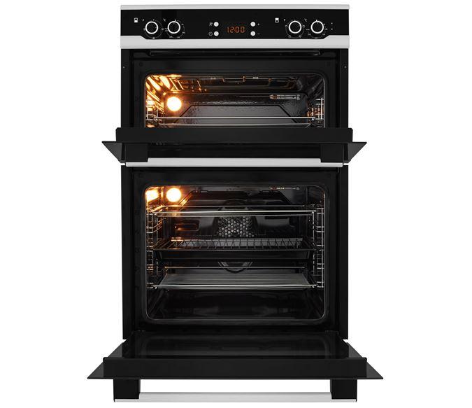 90cm Built-In Fan Double Oven in Stainless Steel | FLV92FX