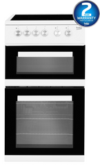50cm Double Oven Electric Cooker | White | KDVC563AW | More Colour Options