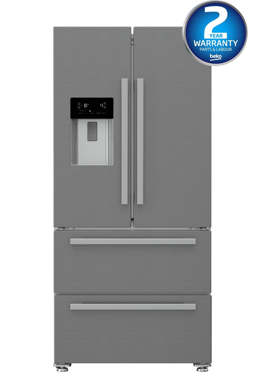 American Style Fridge Freezer with Water & Ice Dispenser, 183cm (H) in S/Steel | GNE60520DX