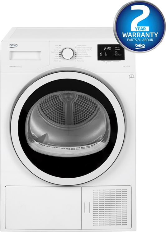 7KG Heat Pump Tumble Dryer in White | DHR73431