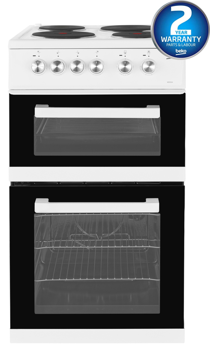 50cm Twin Cavity Electric Cooker | White | KD531AW