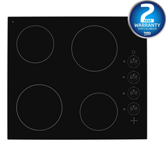 60cm Built-In Electric Ceramic Hob in Black Glass | HIC64102