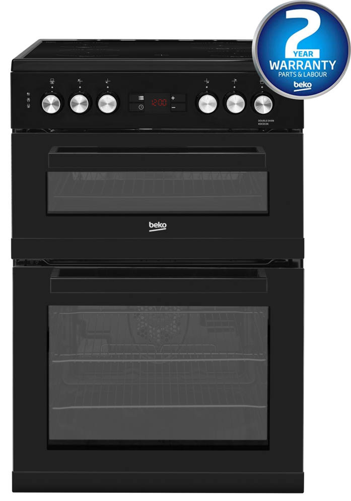 60cm Double Oven Electric Cooker | Black | KDC653K | More Colour Options