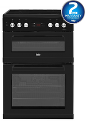60cm Double Oven Electric Cooker | Black | KDC653K | More Colour Options