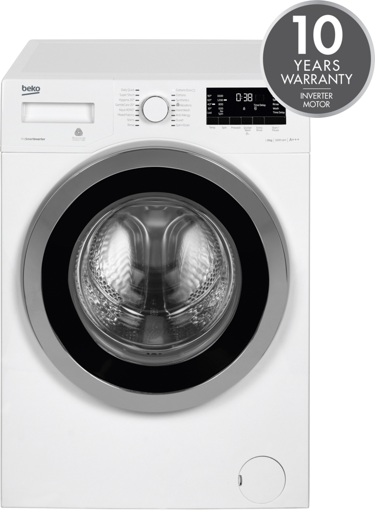 9kg, 1600rpm Washing Machine in Black | WB963446B | More Colour Options