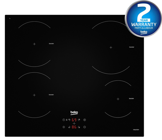 60cm Built-In Induction Hob in Black Glass | HII64400MT