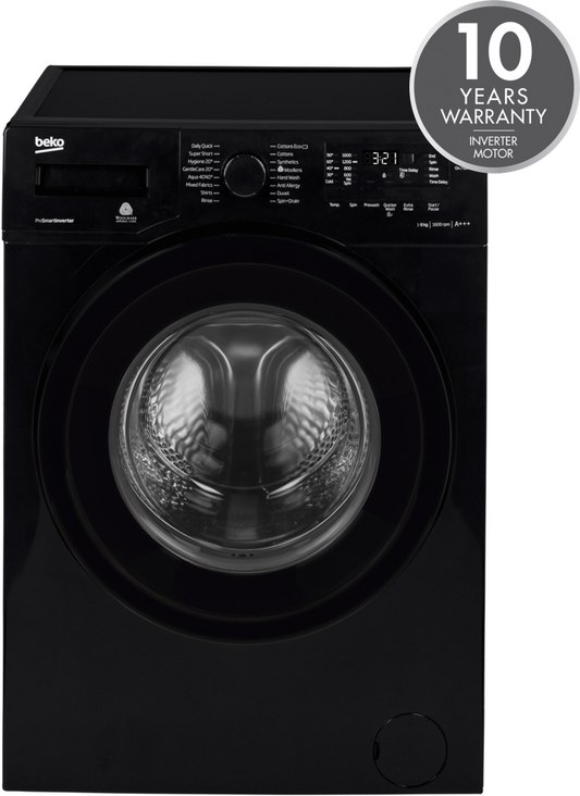 9kg, 1600rpm Washing Machine in Black | WB963446B | More Colour Options