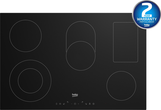 80cm Built-In Electric Ceramic Hob in Black | HIC85402T