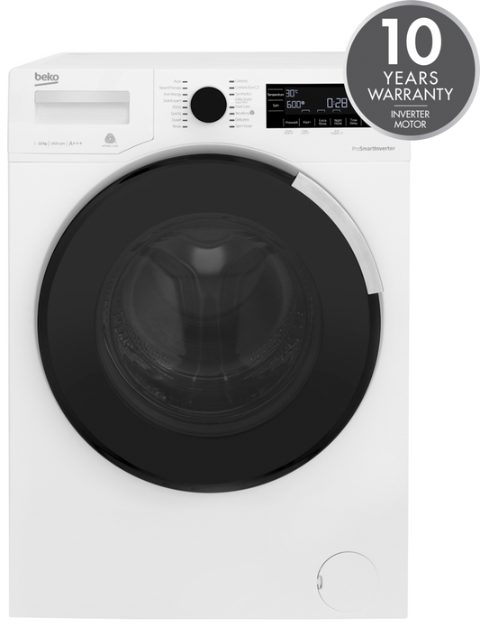 12kg, 1400rpm Washing Machine in White | WY124PT44M