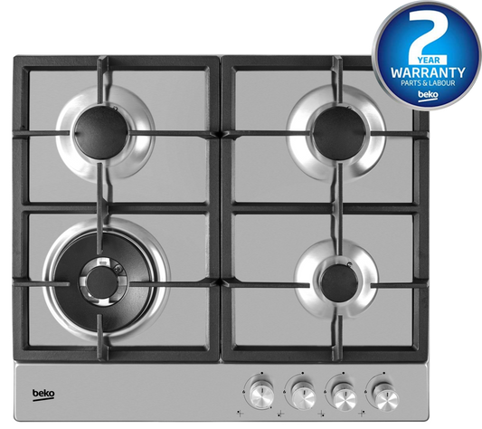 60cm Built-In Gas Hob in S/Steel | HIAW64225SX | More Sizes Available