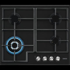 60cm 4 Burner Gas Hob | Black | ZGH66424BB