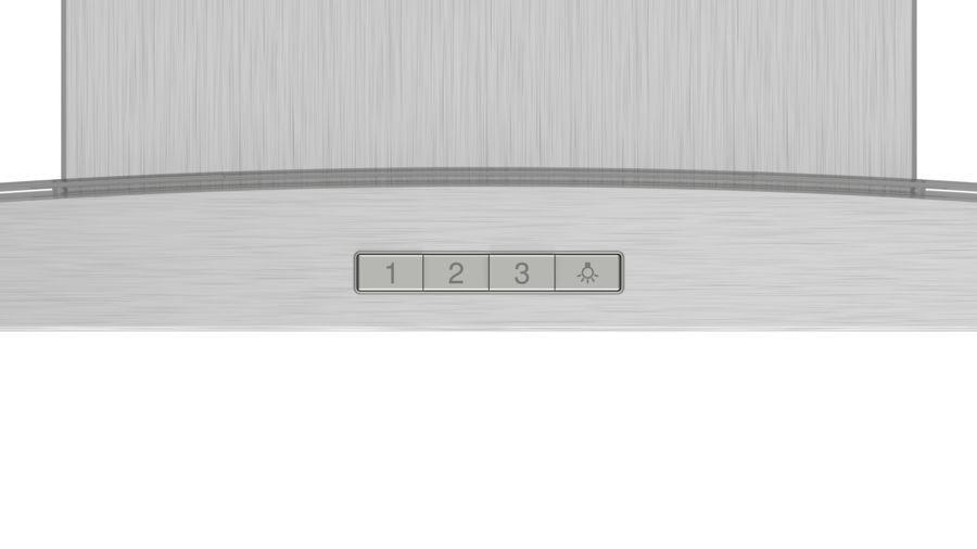 60cm Curved Glass Chimney Extractor Hood | DWA64BC50B