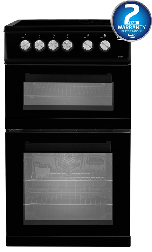 50cm Double Oven Electric Cooker | Black | KDVC563AK | More Colour Options