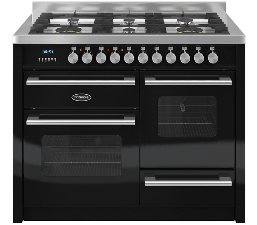 110cm Range Cooker, XG DELPHI, 6 Burners | Black | RC-11XGG-DE-K