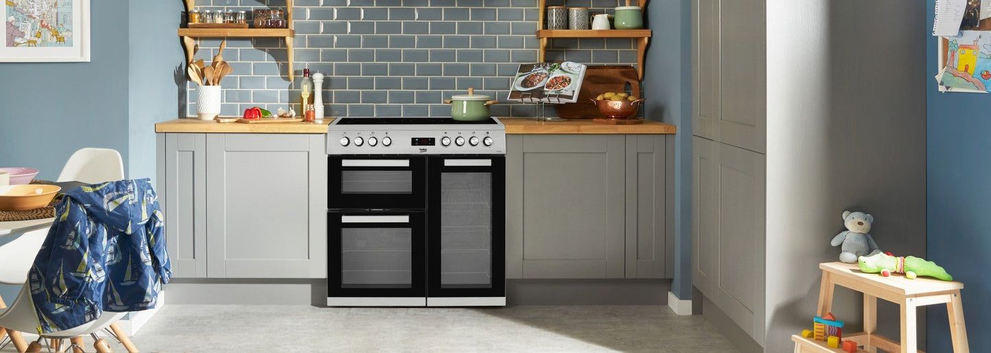 90cm Double Oven Electric Range Cooker | S/Steel | KDVC90X