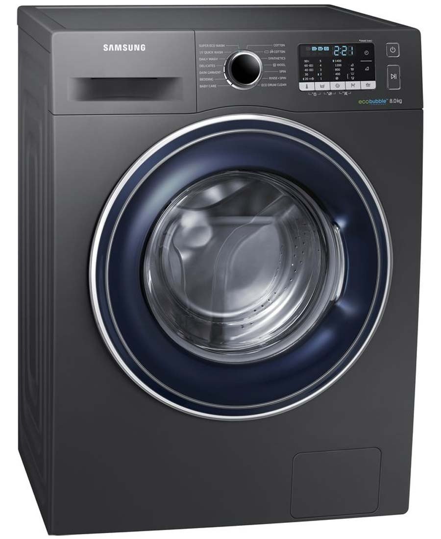 Ecobubble Smart Washing Machine, 8kg, 1400rpm | Graphite | WW80J5555FX