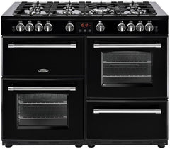 110cm Dual Fuel 'Farmhouse Range' | Black | FH110DFTBK