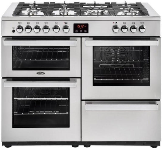 110cm 'Cookcenter' Dual Fuel Range Cooker | Stainless Steel | 110DFTPROFSTA
