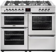 110cm 'Cookcenter' Dual Fuel Range Cooker | Stainless Steel | 110DFTPROFSTA
