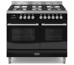 100cm Range Cooker, TWIN DELPHI, 6 Burner | Black | RC-10TG-DEl-K