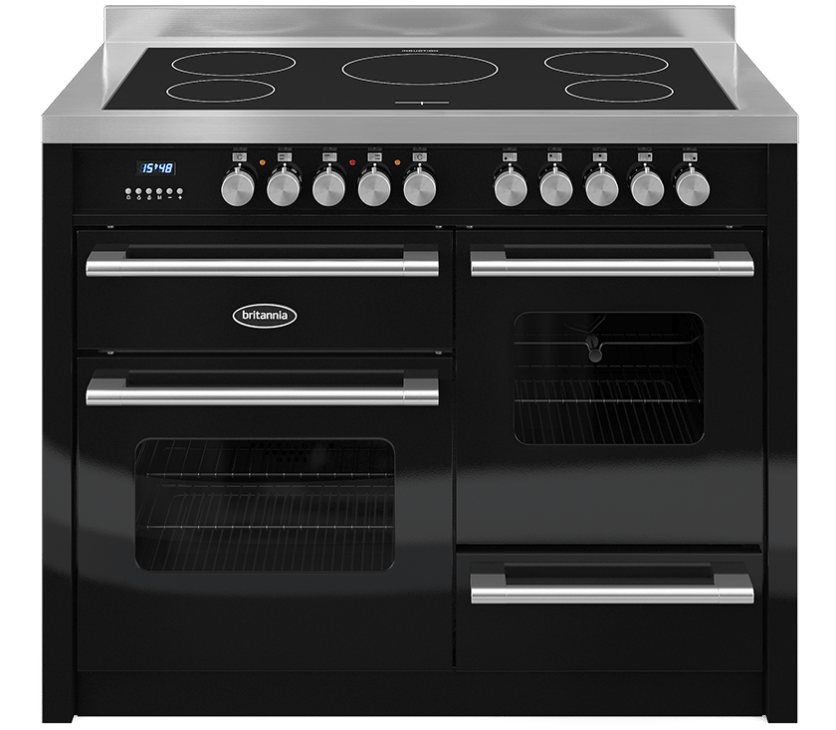 110cm Range Cooker,  DELPHI, 5 Zones | Black | RC-11XGI-DE-K