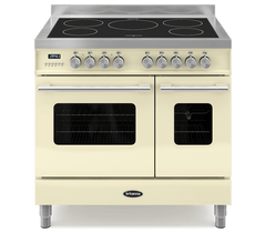 90cm Range Cooker, TWIN DELPHI, 5 Induction Zones | Cream | RC-9TI-DE-CR