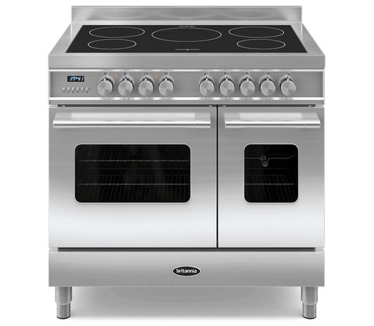90cm Range Cooker, TWIN DELPHI, 5 Induction Zones | Stainless Steel | RC-9TI-DE-SS
