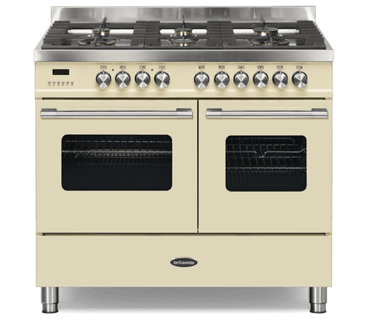 100cm Range Cooker, TWIN DELPHI, 6 Burner | Cream | RC-10TG-DEl-CR