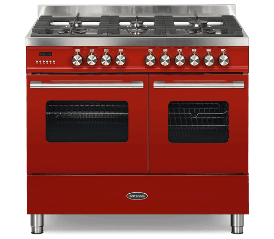 100cm Range Cooker, TWIN DELPHI, 6 Burner | Red | RC-10TG-DEl-RED