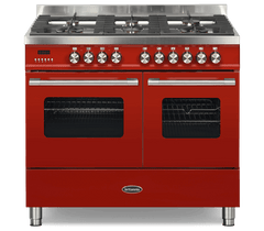 100cm Range Cooker, TWIN DELPHI, 6 Burner | Red | RC-10TG-DEl-RED