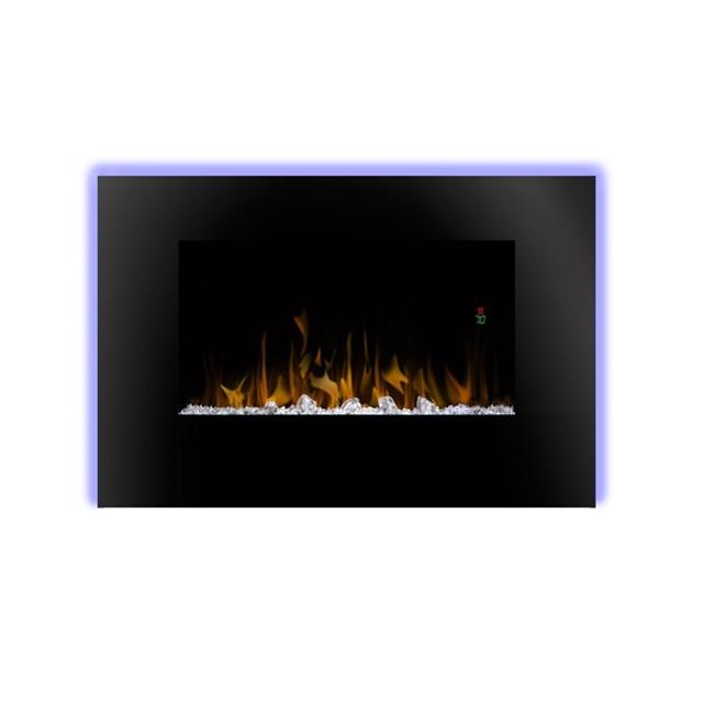 Artesia Black Glass Wall Fire | ART20