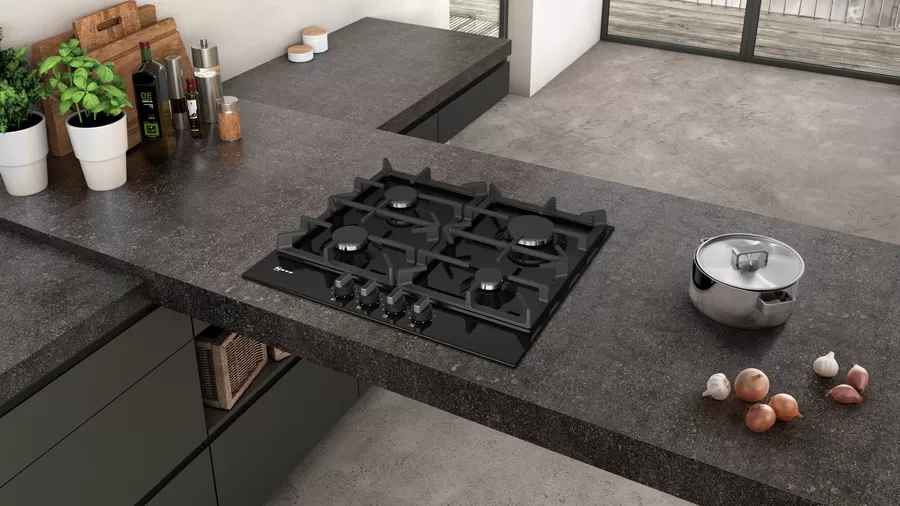 60cm Gas Hob with FlameSelect in Black | T26DS49S0