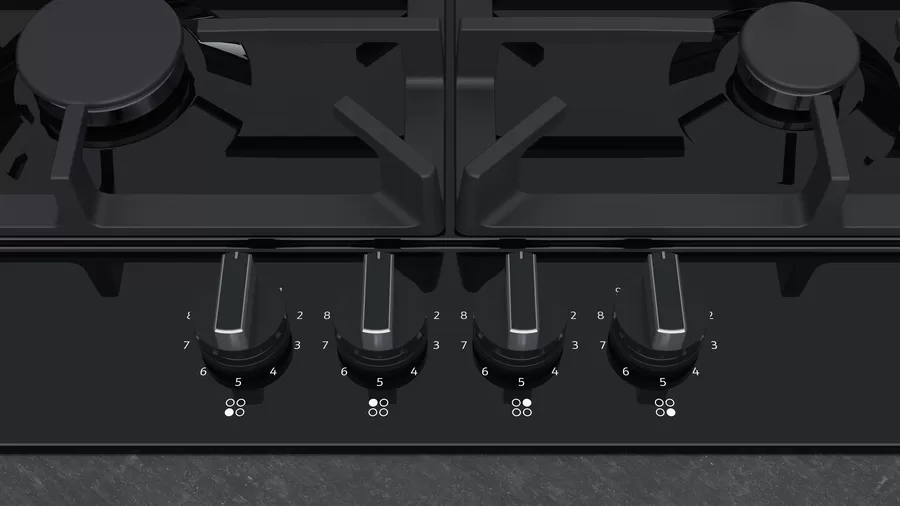 60cm Gas Hob with FlameSelect in Black | T26DS49S0